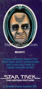 Star Trek The Motion Picture Weetabix Trading Card Megarite Back
